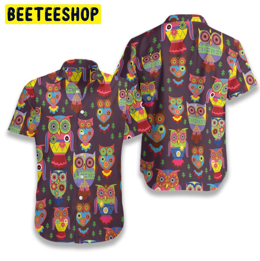Premium Owl Pattern Trending Hawaiian Shirt Premium Owl Pattern Trending Hawaiian Shirt