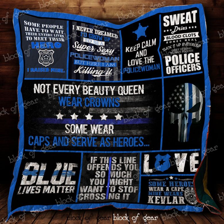 Proud To Be A Policewoman Quilt Blanket Proud To Be A Policewoman Quilt Blanket