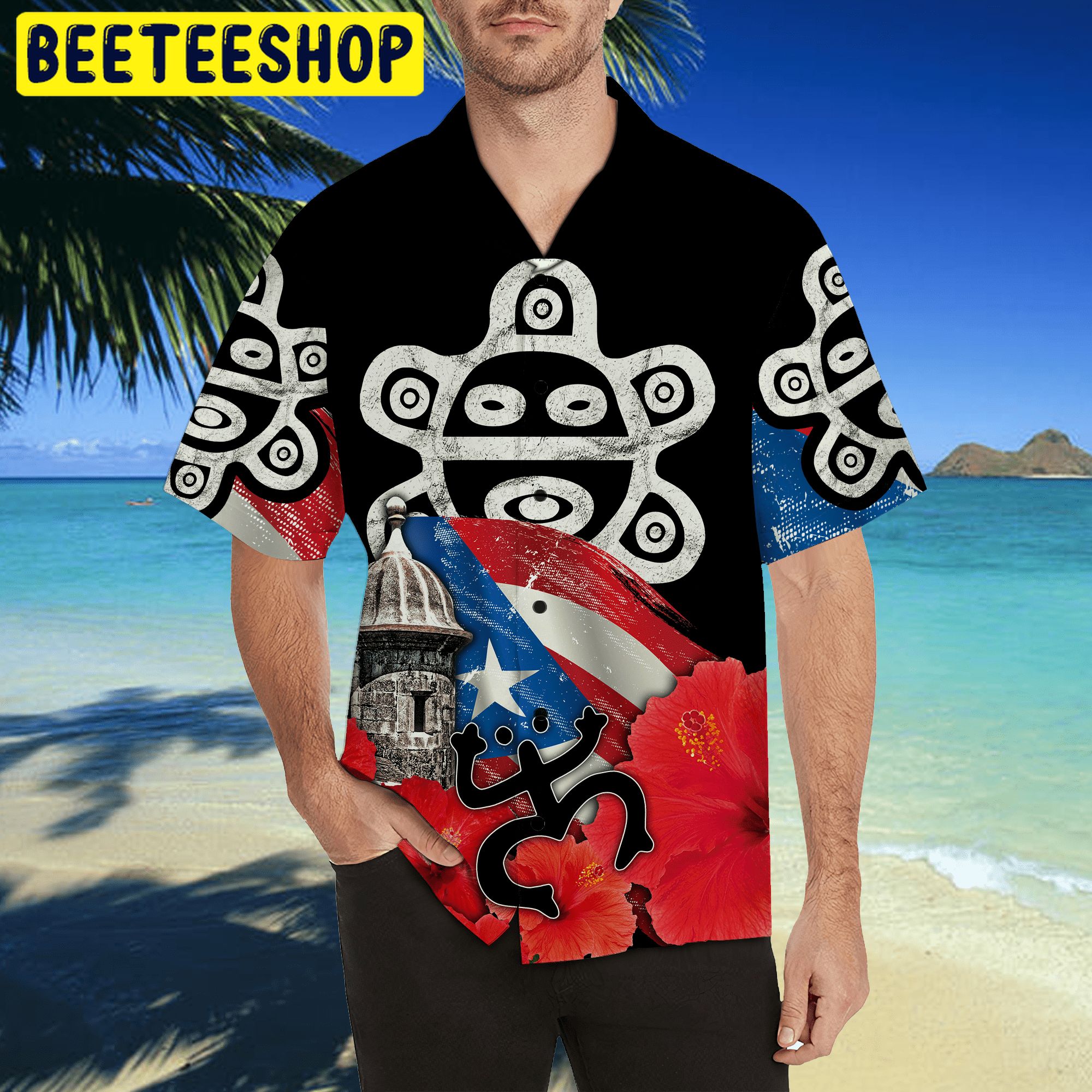 Puerto Rico Sol Taino Trending Hawaiian Shirt Puerto Rico Sol Taino Trending Hawaiian Shirt
