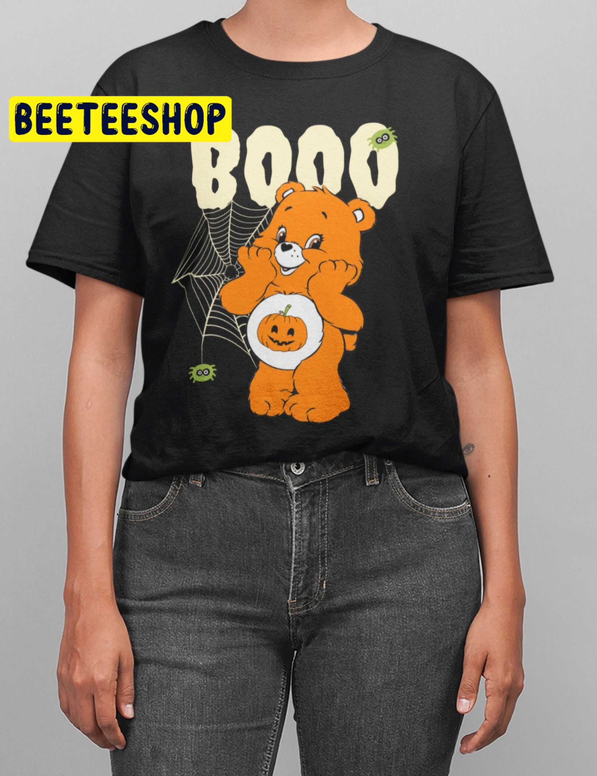 Pumpkin Care Bear Cute Halloween Trending Unisex Shirt Pumpkin Care Bear Cute Halloween Trending Unisex Shirt