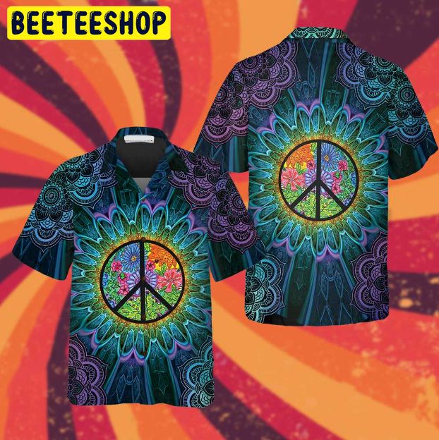 Purple Flower Hippie Trending Hawaiian Shirt Purple Flower Hippie Trending Hawaiian Shirt