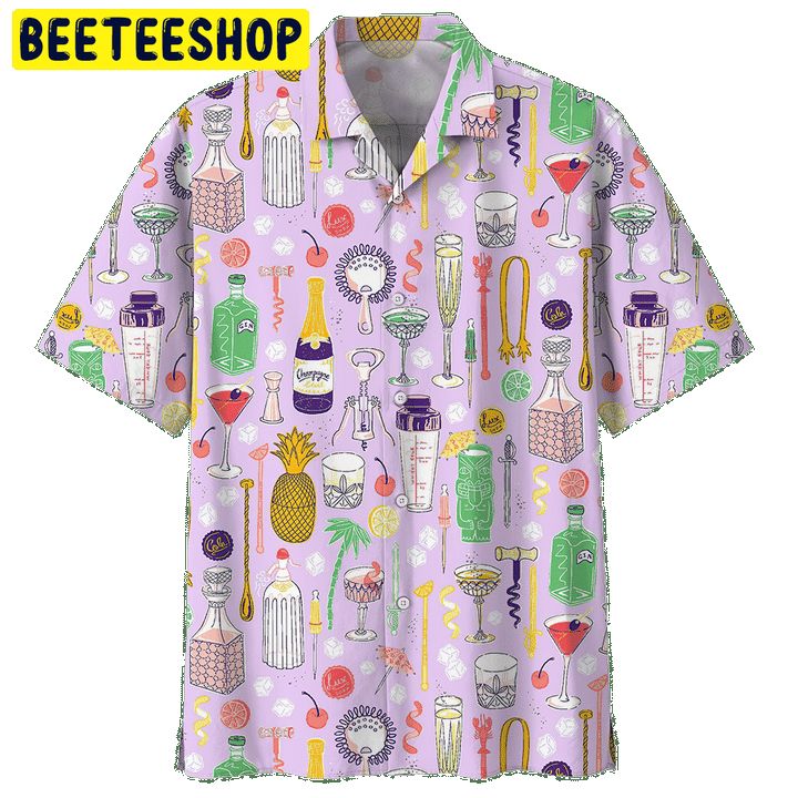 Purple Stlye Cocktail Trending Hawaiian Shirt Purple Stlye Cocktail Trending Hawaiian Shirt