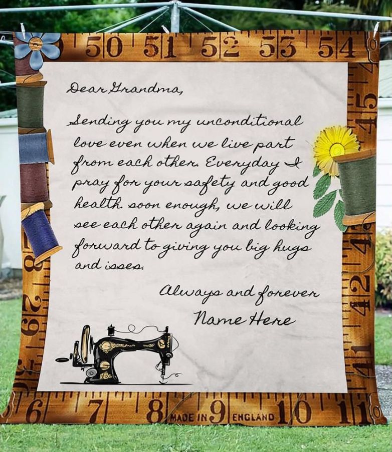 Quilting - Personalized To My Grandma Love Letter Fleece Blanket Sending You My Inconditional Love Great Customized Blanket For Birthday Christmas Thanksgiving Quilting - Personalized To My Grandma Love Letter Fleece Blanket Sending You My Inconditional Love Great Customized Blanket For Birthday Christmas Thanksgiving