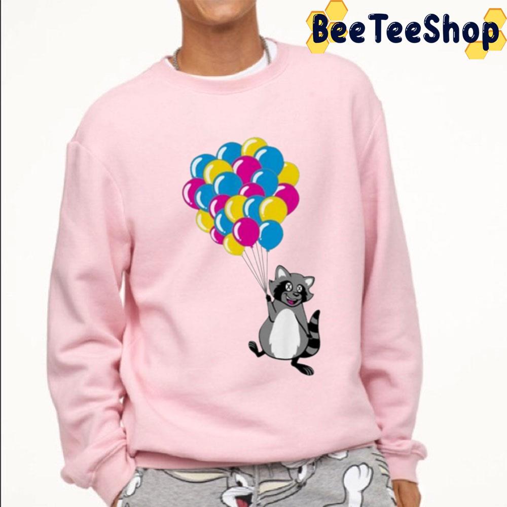 Raccoon And Balloon Trending Unisex T-Shirt Raccoon And Balloon Trending Unisex T-Shirt