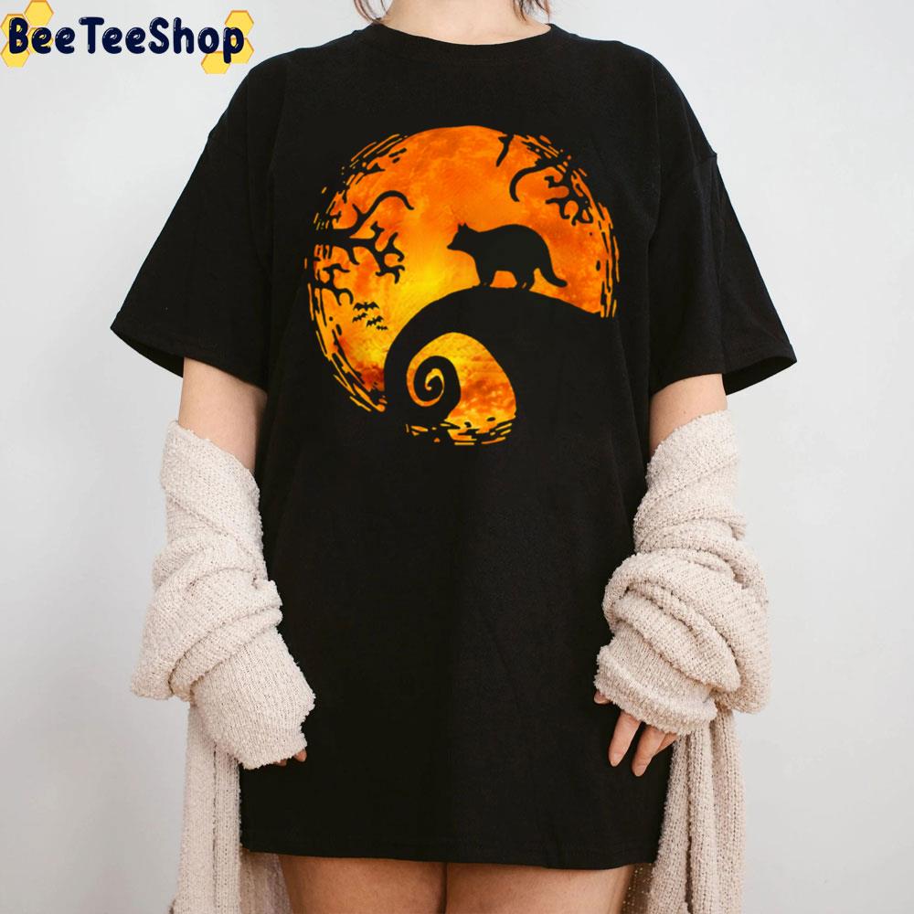 Raccoon And Orange Moon Halloween Trending Unisex T-Shirt Raccoon And Orange Moon Halloween Trending Unisex T-Shirt