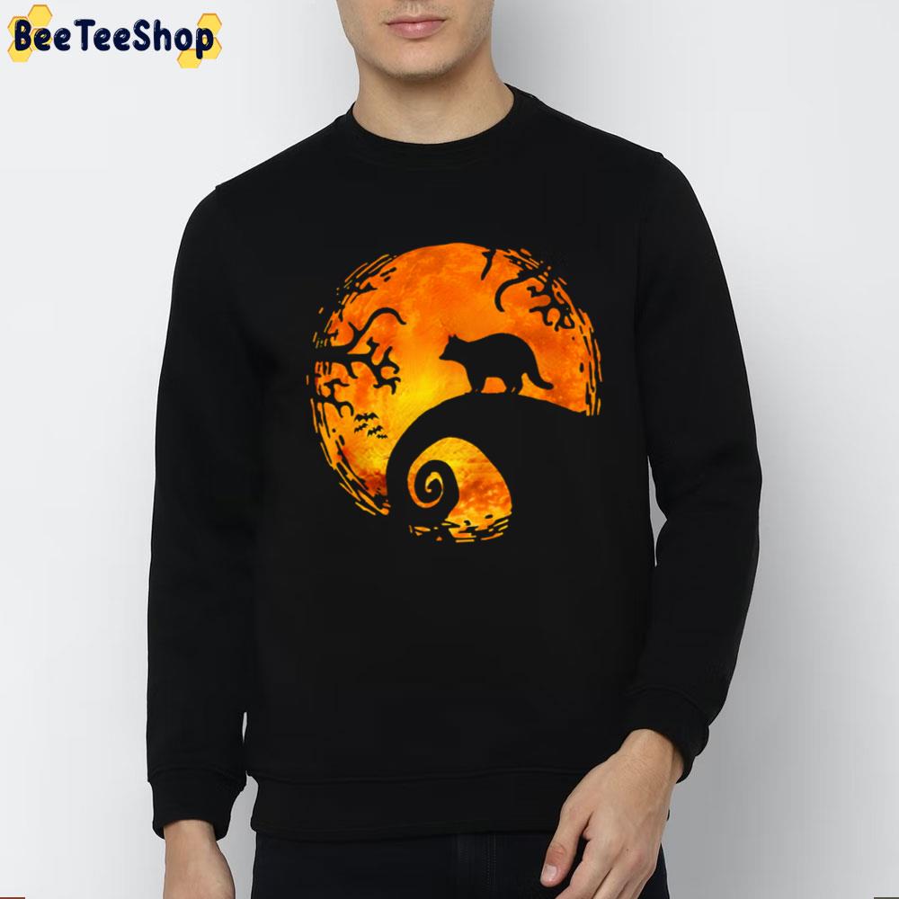 Raccoon And Orange Moon Halloween Trending Unisex T-Shirt Raccoon And Orange Moon Halloween Trending Unisex T-Shirt