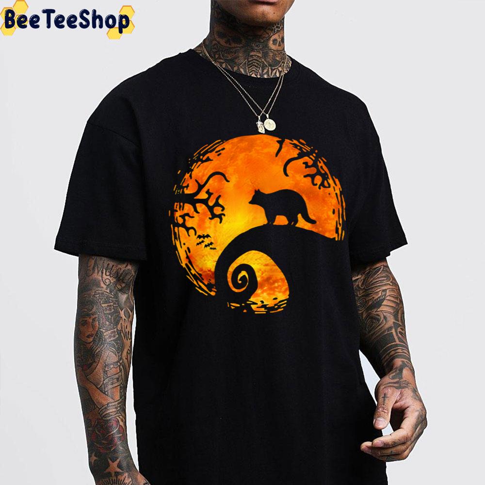 Raccoon And Orange Moon Halloween Trending Unisex T-Shirt Raccoon And Orange Moon Halloween Trending Unisex T-Shirt