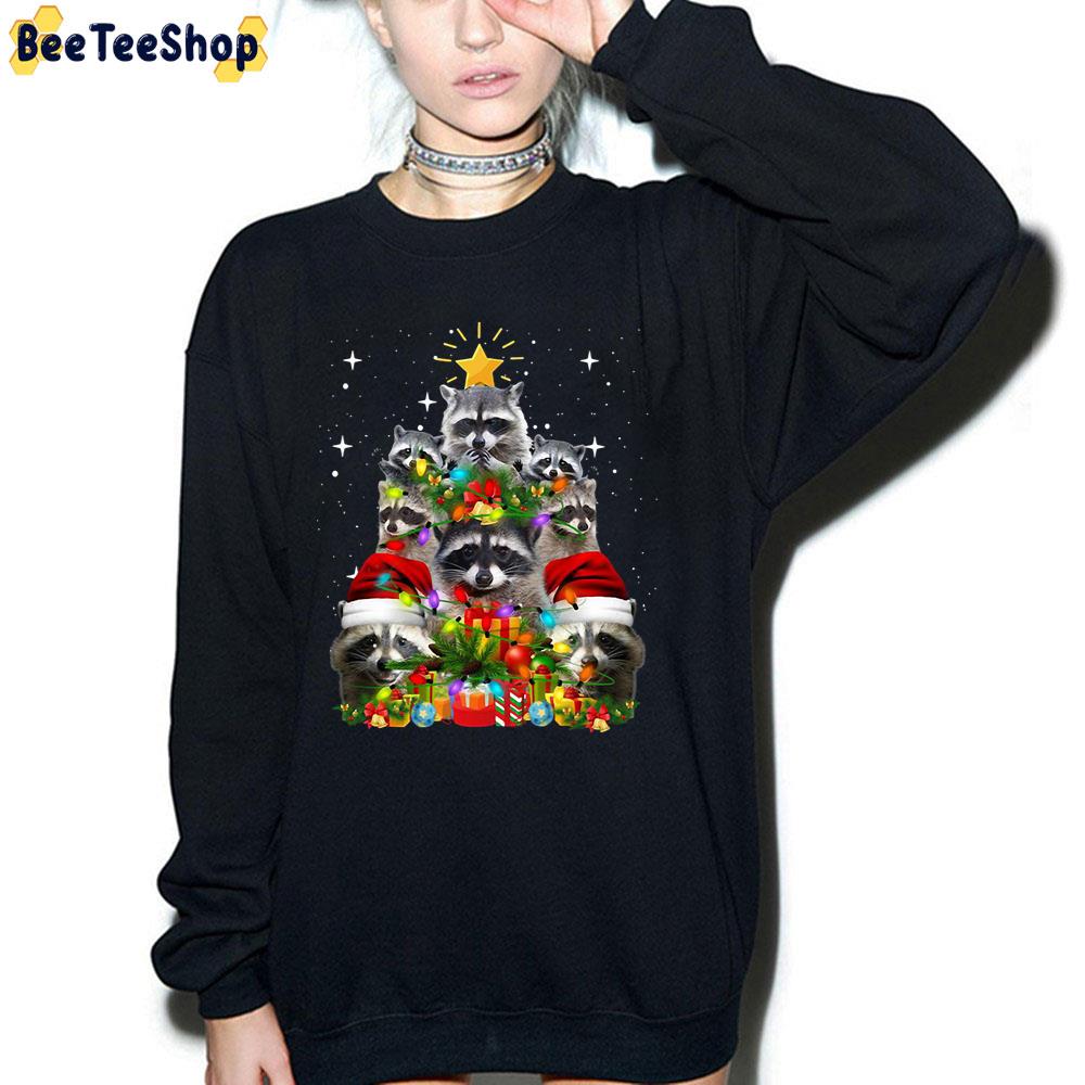 Raccoon Christmas Tree Fairy Lights Christmas Trending Unisex T-Shirt Raccoon Christmas Tree Fairy Lights Christmas Trending Unisex T-Shirt