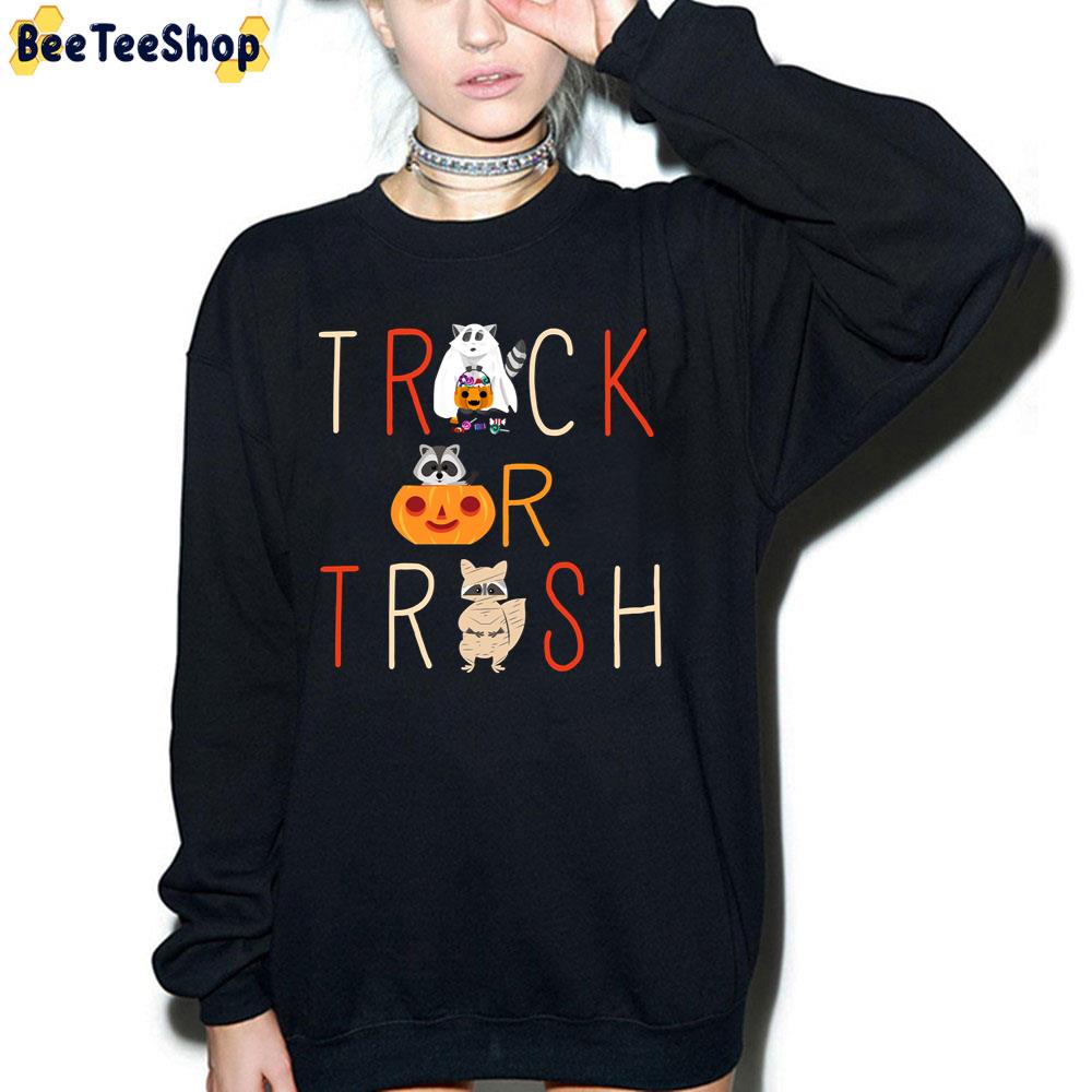 Raccoon In A Pumpkin Trick Or Trash Halloween Trending Unisex T-Shirt Raccoon In A Pumpkin Trick Or Trash Halloween Trending Unisex T-Shirt