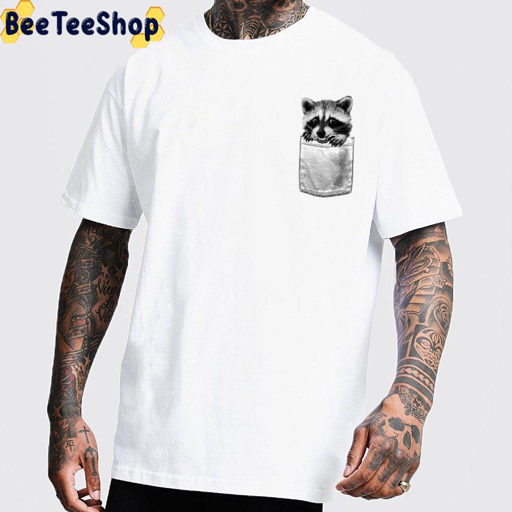 Raccoon On Pocket Trending Unisex T-Shirt Raccoon On Pocket Trending Unisex T-Shirt