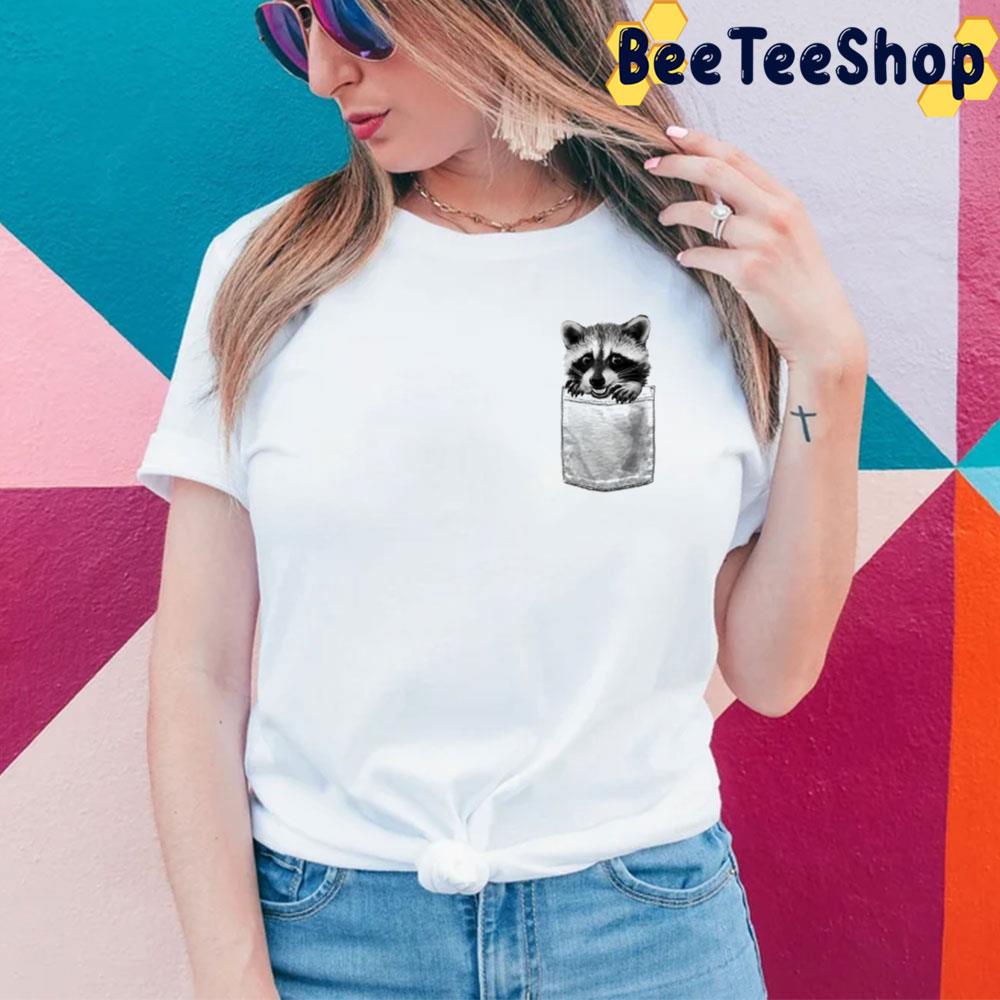 Raccoon On Pocket Trending Unisex T-Shirt Raccoon On Pocket Trending Unisex T-Shirt