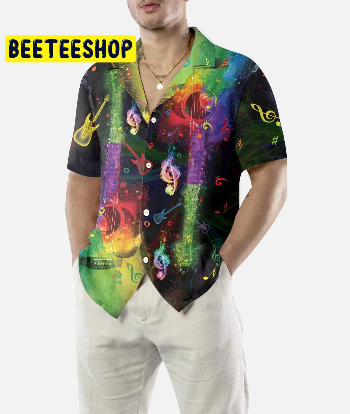 Rainbow Guitars Trending Hawaiian Shirt Rainbow Guitars Trending Hawaiian Shirt