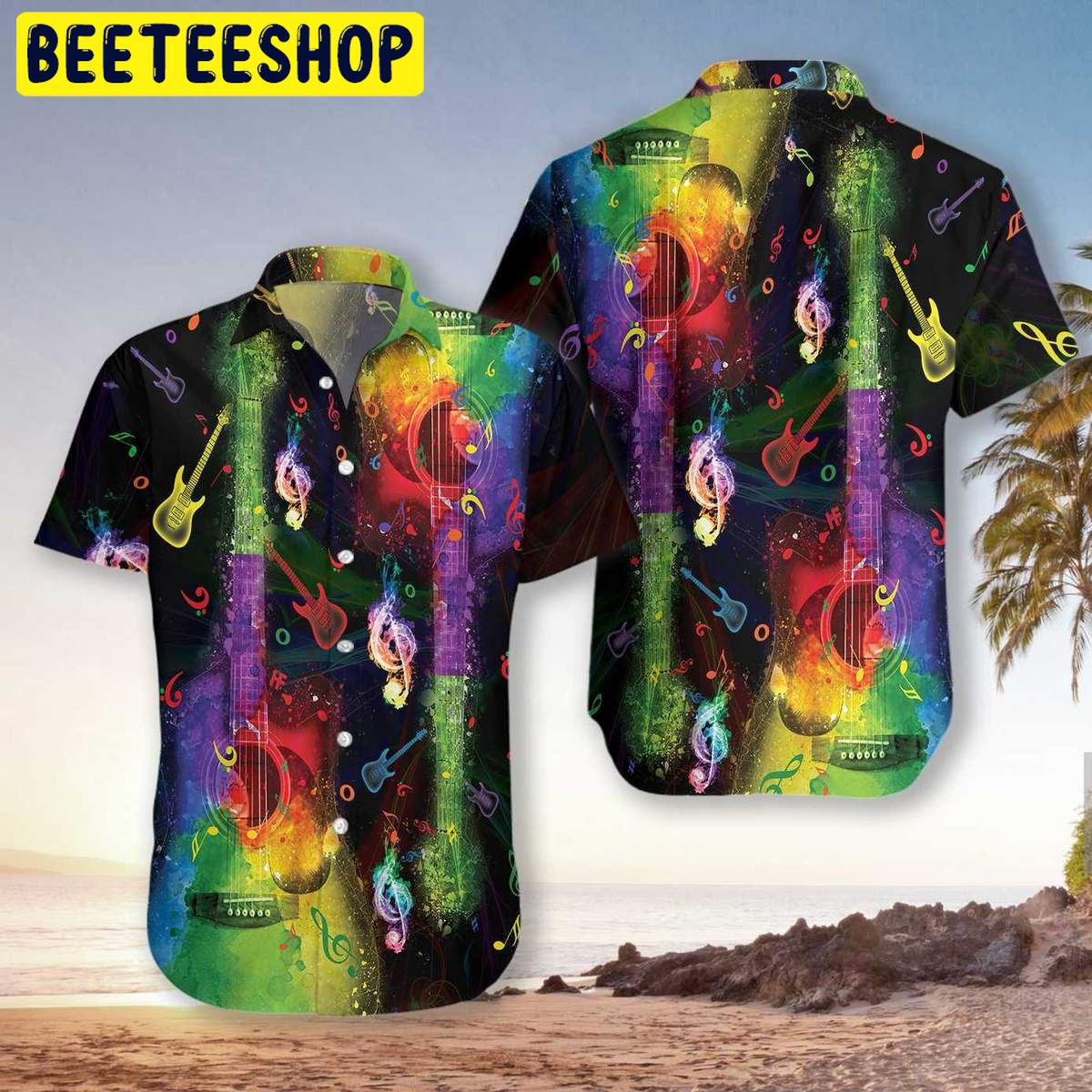 Rainbow Guitars Trending Hawaiian Shirt Rainbow Guitars Trending Hawaiian Shirt