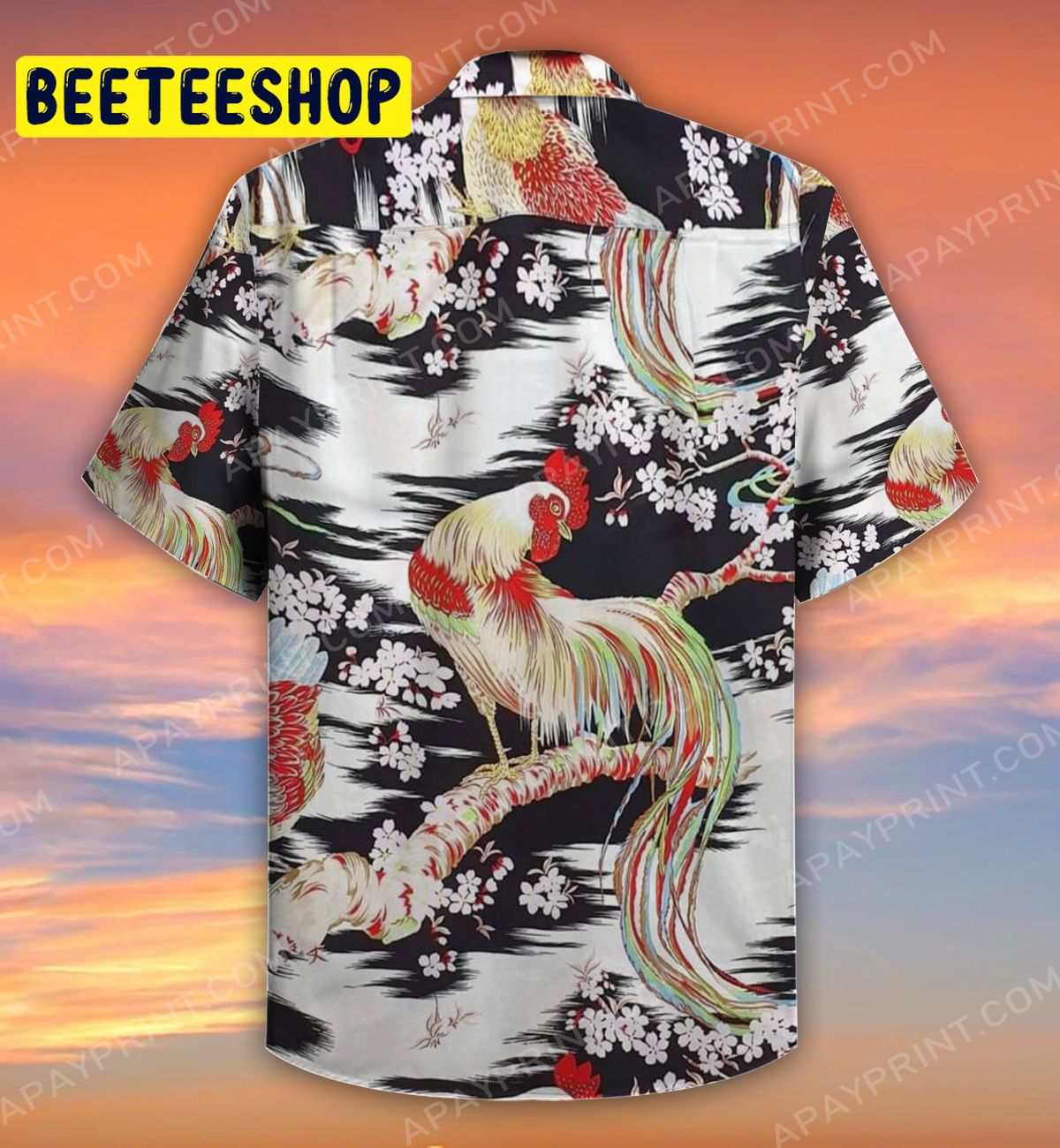 Rayon Crepe Japanese Chicken Onaga Dori Trending Hawaiian Shirt Rayon Crepe Japanese Chicken Onaga Dori Trending Hawaiian Shirt
