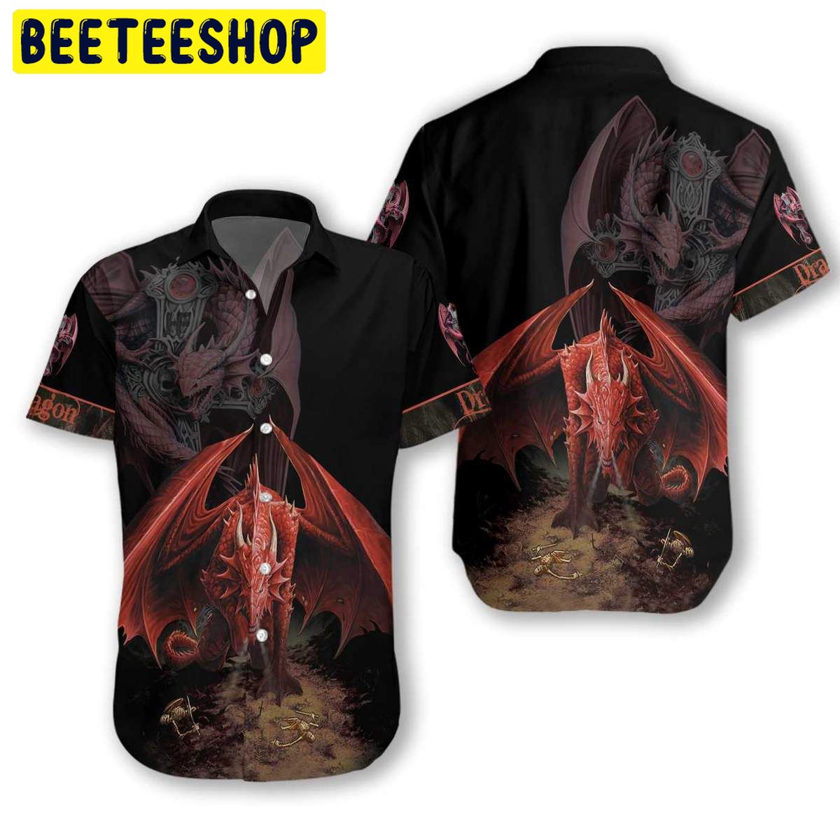 Red Dragon Trending Hawaiian Shirt Red Dragon Trending Hawaiian Shirt