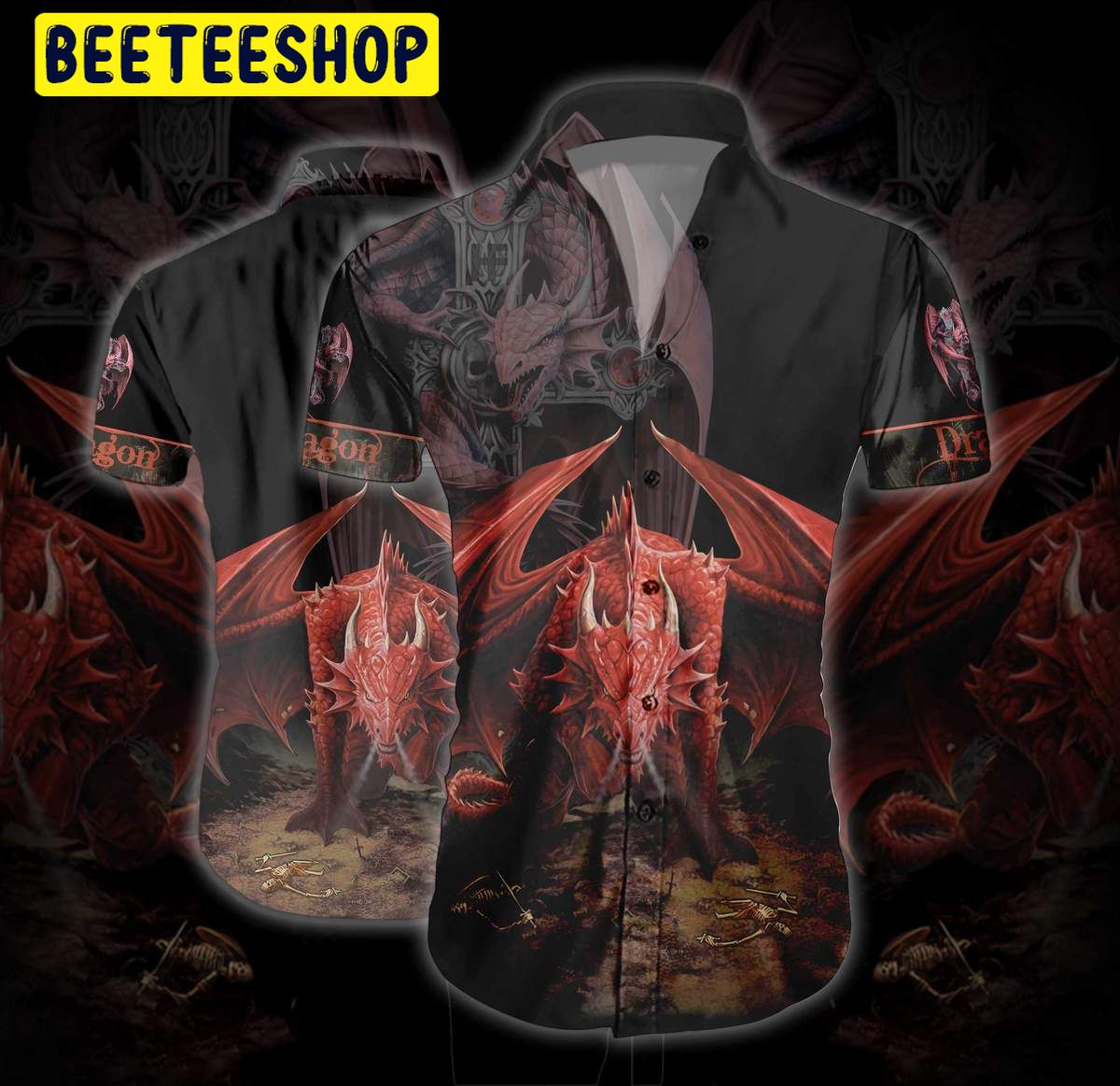 Red Dragon Trending Hawaiian Shirt Red Dragon Trending Hawaiian Shirt