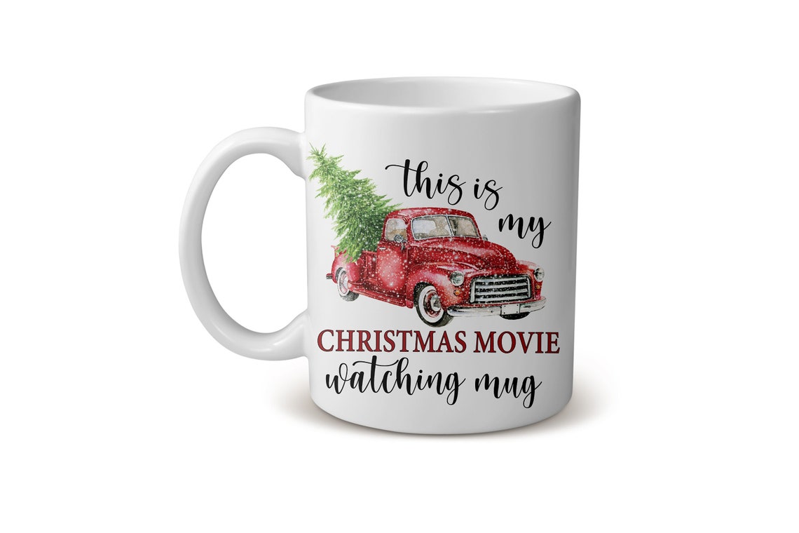 Red Truck With Christmas Tree Mug Red Truck With Christmas Tree Mug