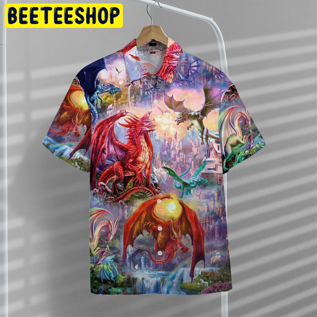 Retro Design Dragon Trending Hawaiian Shirt Retro Design Dragon Trending Hawaiian Shirt