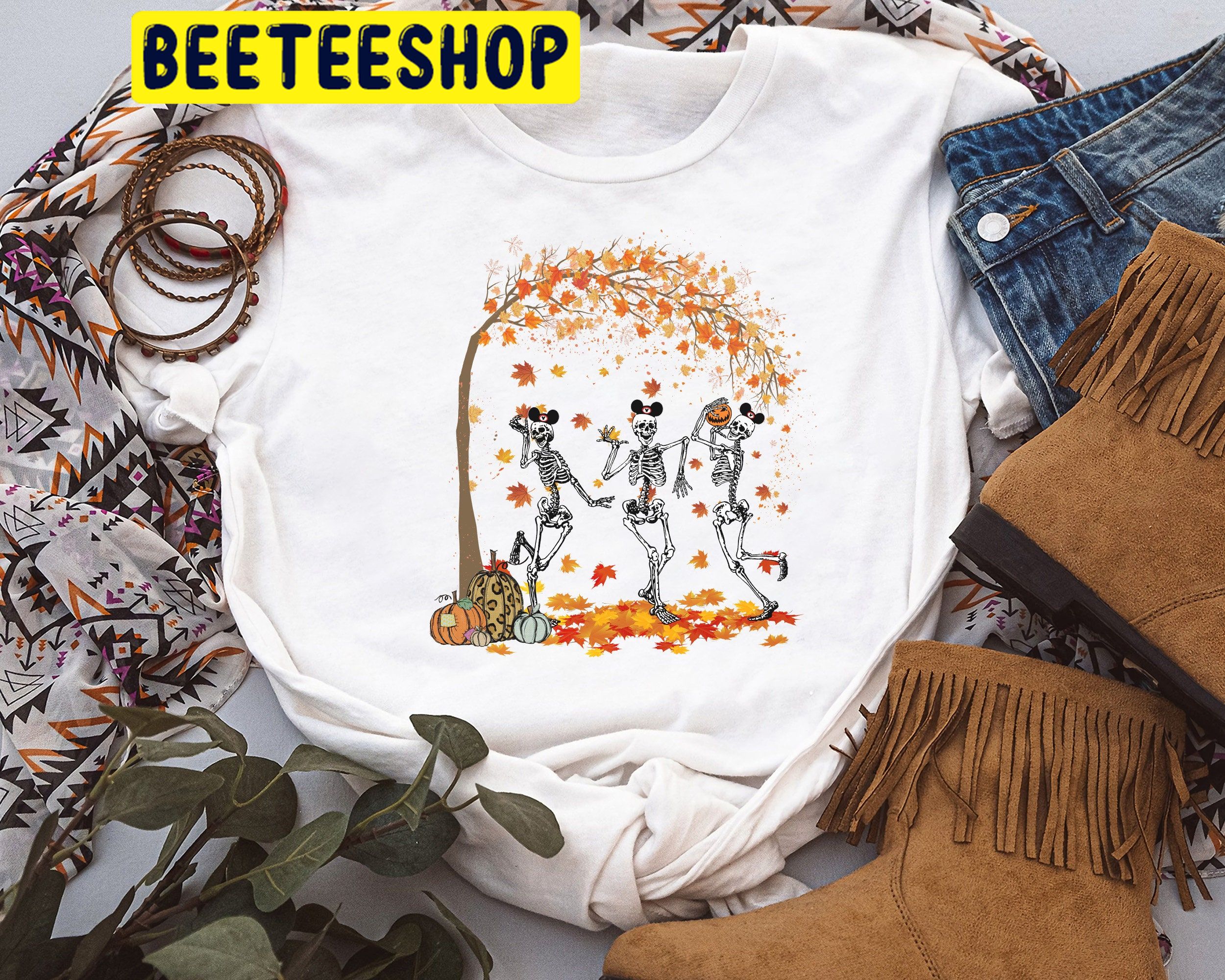 Retro It's The Most Wonderful Time Of The Year Disney Dancing Skeleton Mickey Ear Halloween Trending Unisex Shirt Retro It's The Most Wonderful Time Of The Year Disney Dancing Skeleton Mickey Ear Halloween Trending Unisex Shirt