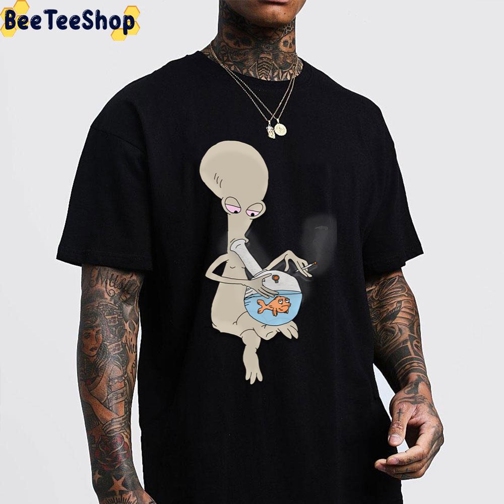 Roger Smokin' Up American Dad Trending Unisex T-Shirt Roger Smokin' Up American Dad Trending Unisex T-Shirt