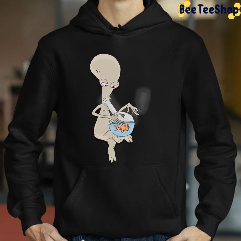 Roger Smokin' Up American Dad Trending Unisex T-Shirt Roger Smokin' Up American Dad Trending Unisex T-Shirt