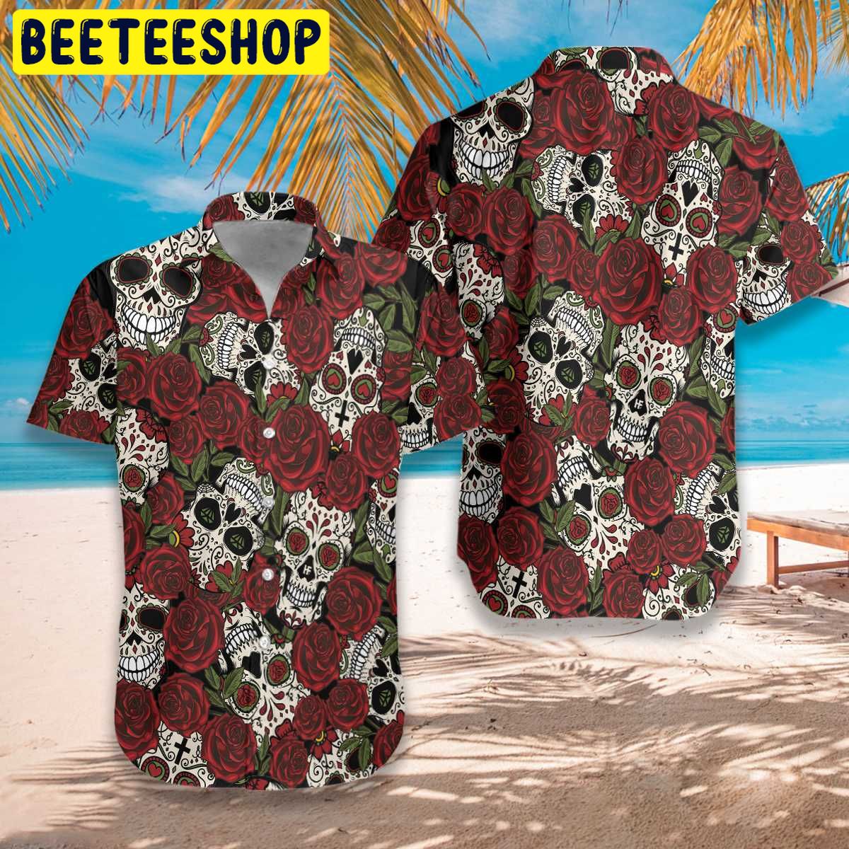 Rose Skull Mexico Trending Hawaiian Shirt Rose Skull Mexico Trending Hawaiian Shirt