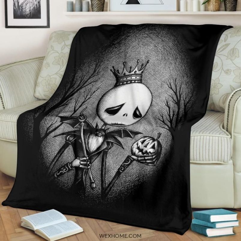 Sad Jack Skellington Best Seller Fleece Blanket Throw Blanket Sad Jack Skellington Best Seller Fleece Blanket Throw Blanket