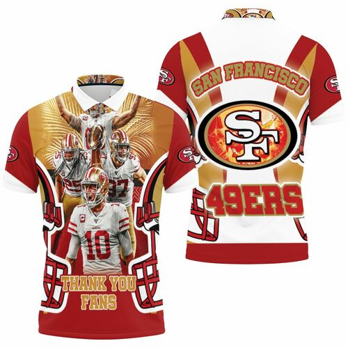 San Francisco 49ers Thank You Fan 3D All Over Print Polo Shirt San Francisco 49ers Thank You Fan 3D All Over Print Polo Shirt