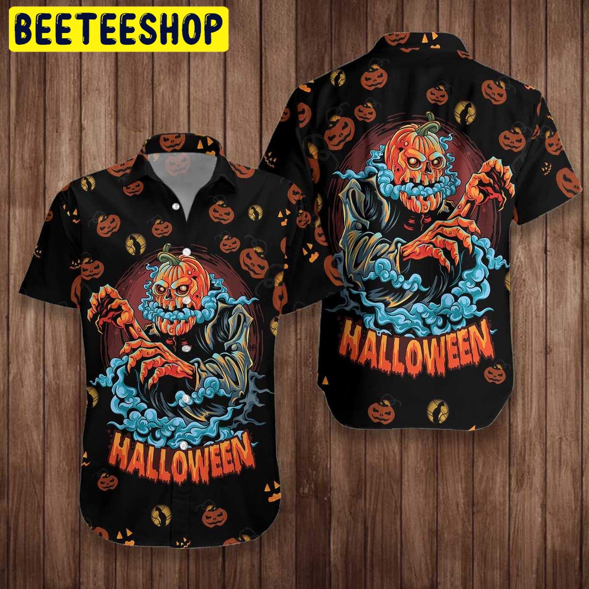 Scary Pumpkin For Halloween Night Trending Hawaiian Shirt Scary Pumpkin For Halloween Night Trending Hawaiian Shirt
