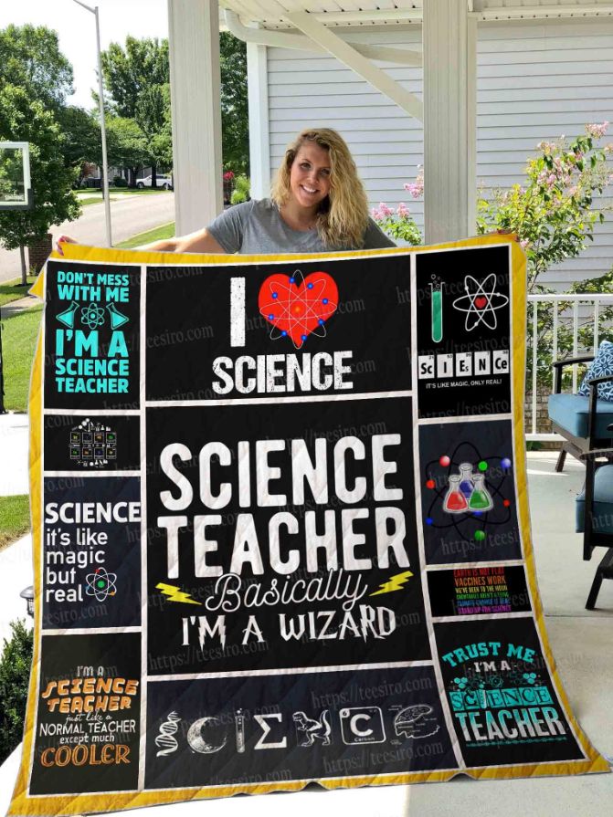 Science Teacher Basically I'm A Wizard Quilt Blanket Great Customized Blanket Gifts For Birthday Christmas Thanksgiving Science Teacher Basically I'm A Wizard Quilt Blanket Great Customized Blanket Gifts For Birthday Christmas Thanksgiving