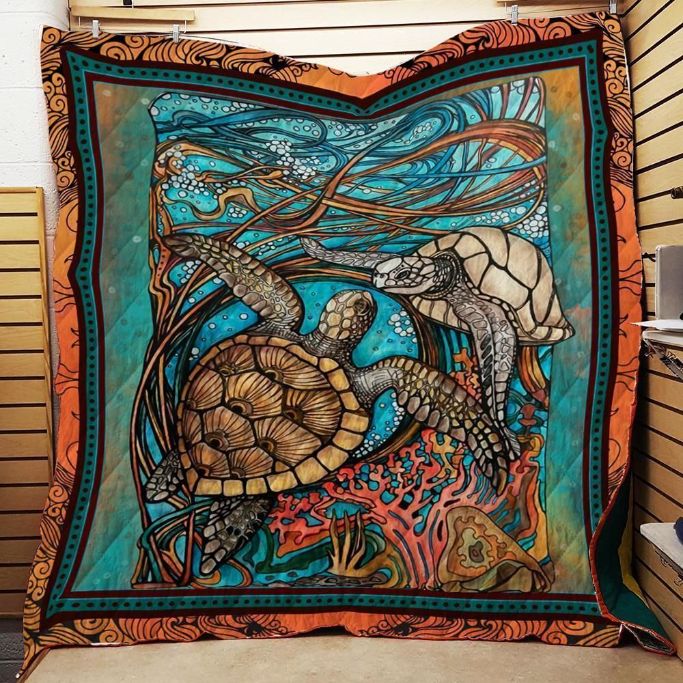 Sea Turtle Drawing Quilt Blanket Great Customized Blanket Gifts For Birthday Christmas Thanksgiving Sea Turtle Drawing Quilt Blanket Great Customized Blanket Gifts For Birthday Christmas Thanksgiving