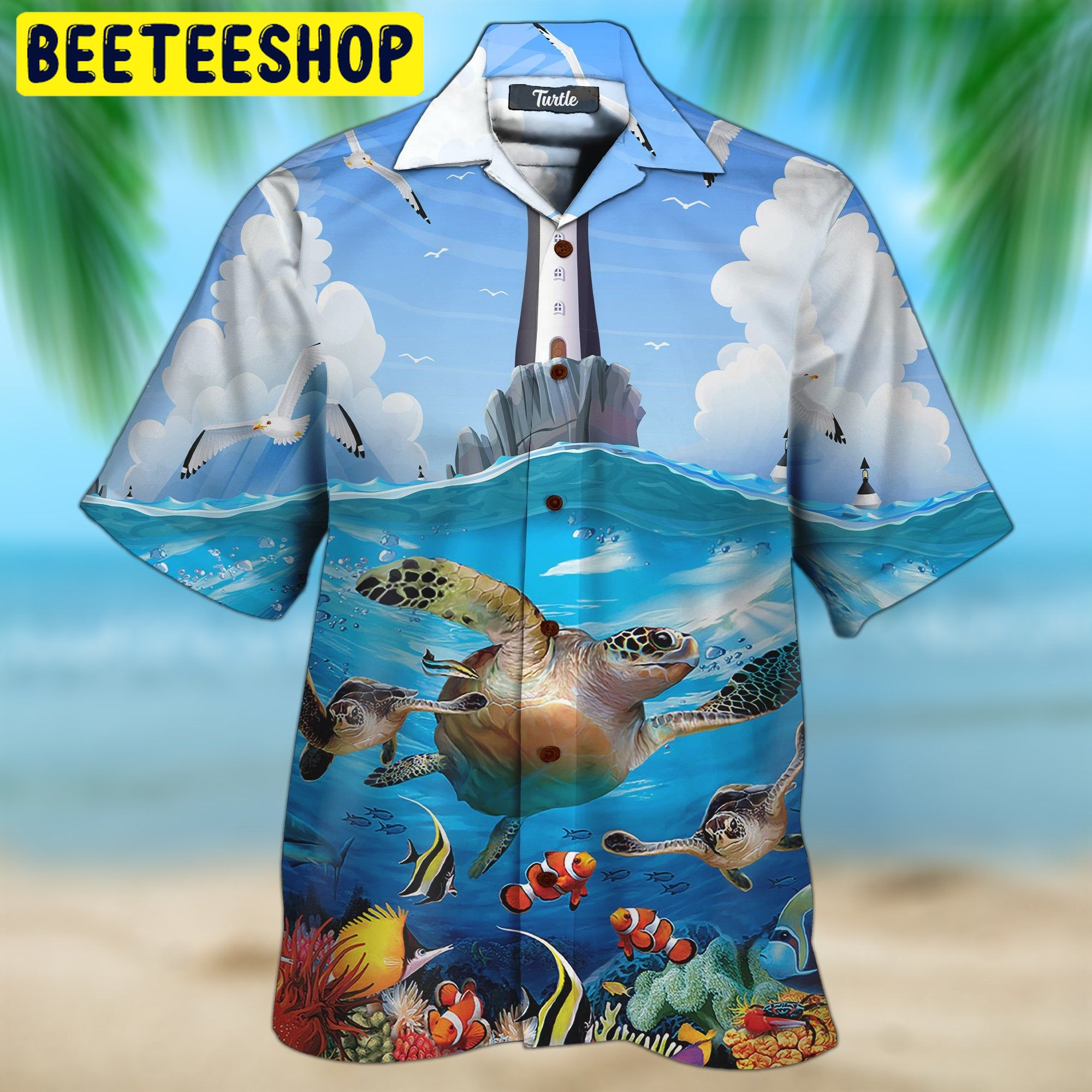 Sea Turtle Swimming 3D All Over Printed Trending Hawaiian Shirt Sea Turtle Swimming 3D All Over Printed Trending Hawaiian Shirt