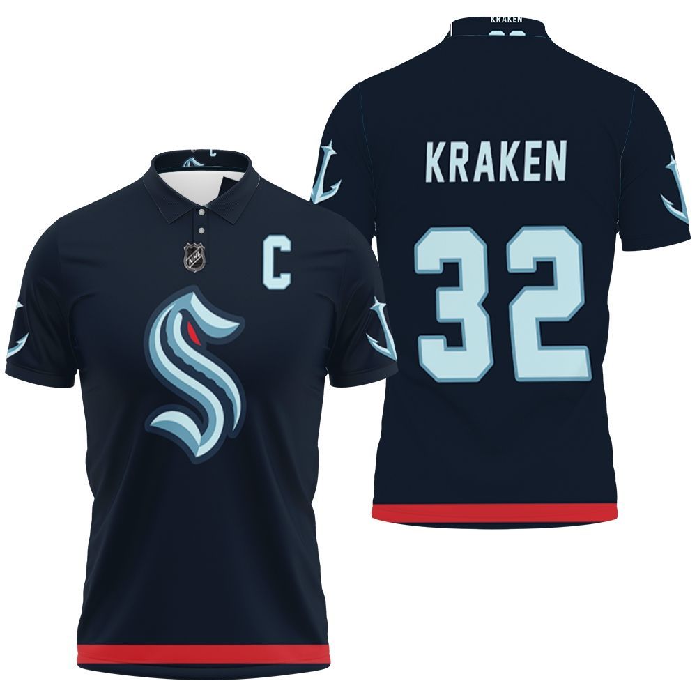 Seattle Kraken Nhl 2020 Blue Jersey Inspired 3D All Over Print Polo Shirt Seattle Kraken Nhl 2020 Blue Jersey Inspired 3D All Over Print Polo Shirt