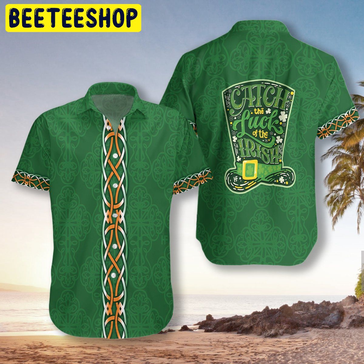 Shamrock And Green Hat Ireland Trending Hawaiian Shirt Shamrock And Green Hat Ireland Trending Hawaiian Shirt