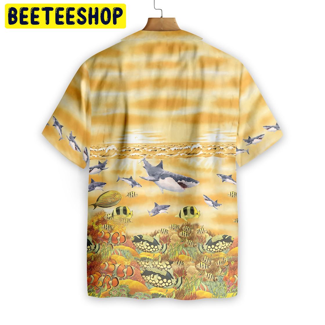 Shark Beach Trending Hawaiian Shirt Shark Beach Trending Hawaiian Shirt