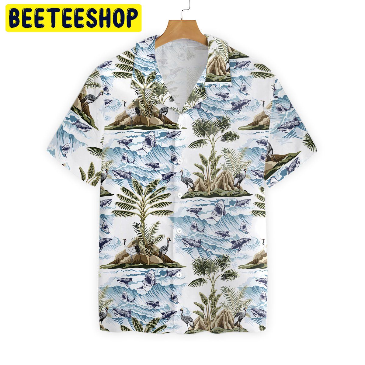 Shark Tropical Trending Hawaiian Shirt Shark Tropical Trending Hawaiian Shirt