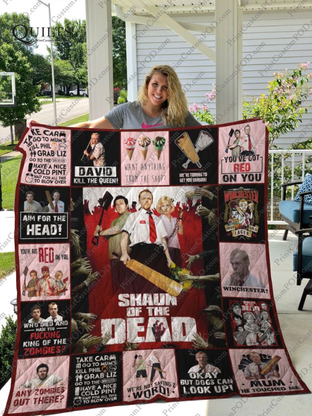 Shaun Of The Dead Quilt Blanket Shaun Of The Dead Quilt Blanket