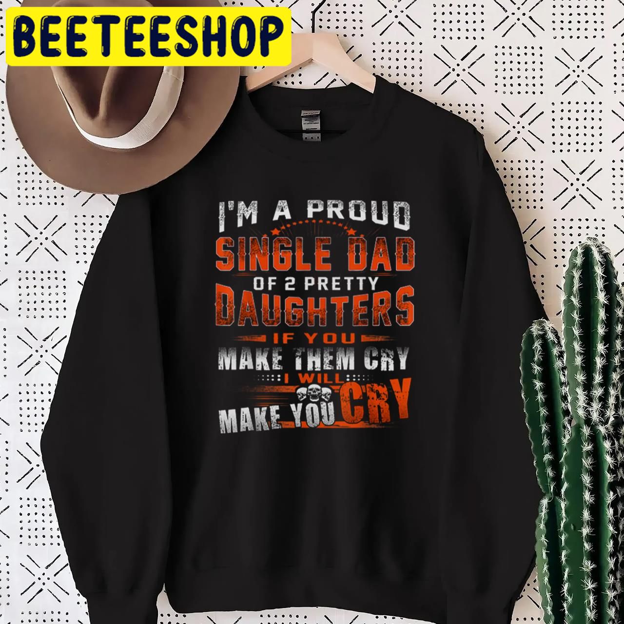 Single Dad Proud Single Dad Of 2 Pretty Daughters Halloween Trending Unisex T-Shirt Single Dad Proud Single Dad Of 2 Pretty Daughters Halloween Trending Unisex T-Shirt