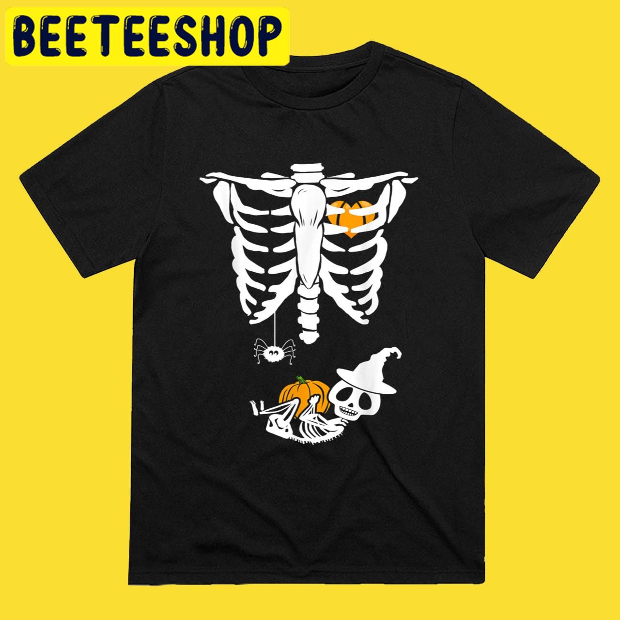 Skeleton Baby Rib Cage Maternity Costume Pregnant Halloween Trending Unisex T-Shirt Skeleton Baby Rib Cage Maternity Costume Pregnant Halloween Trending Unisex T-Shirt