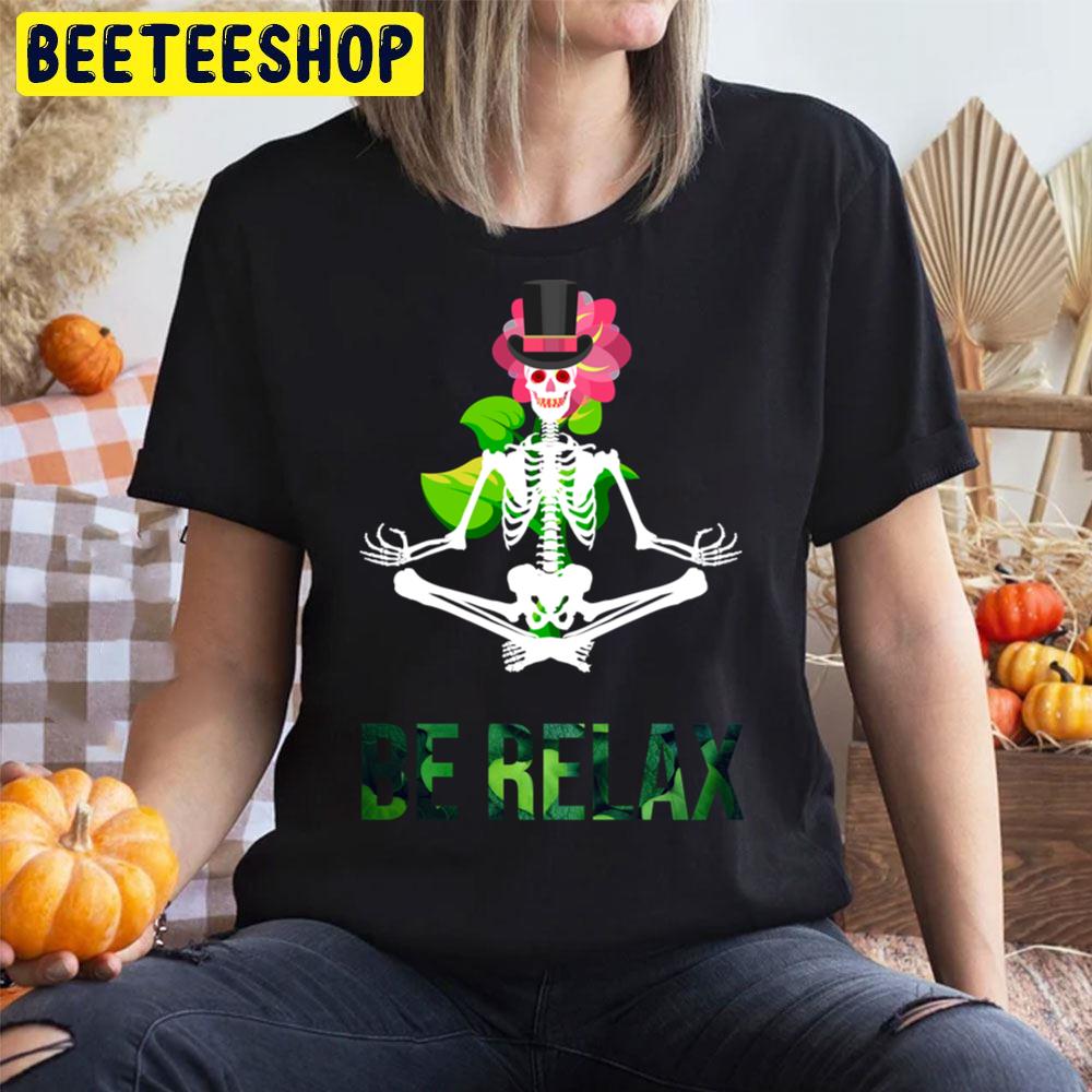 Skeleton Practicing Yoga Vintage Day Of The Dead Halloween Trending Unisex T-Shirt Skeleton Practicing Yoga Vintage Day Of The Dead Halloween Trending Unisex T-Shirt