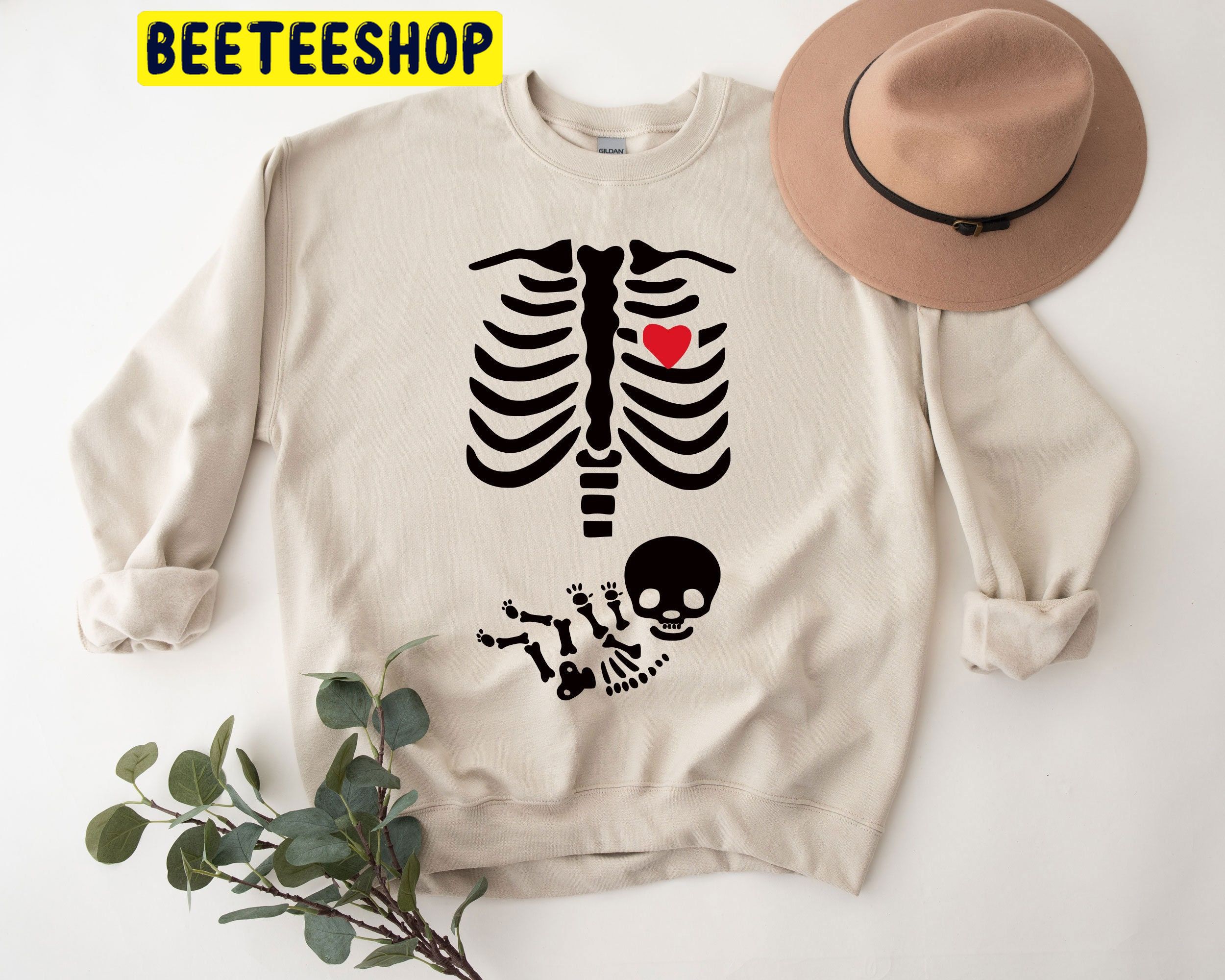 Skeleton Pregnant Baby X-Ray Skeleton Funny Halloween Trending Unisex Shirt Skeleton Pregnant Baby X-Ray Skeleton Funny Halloween Trending Unisex Shirt