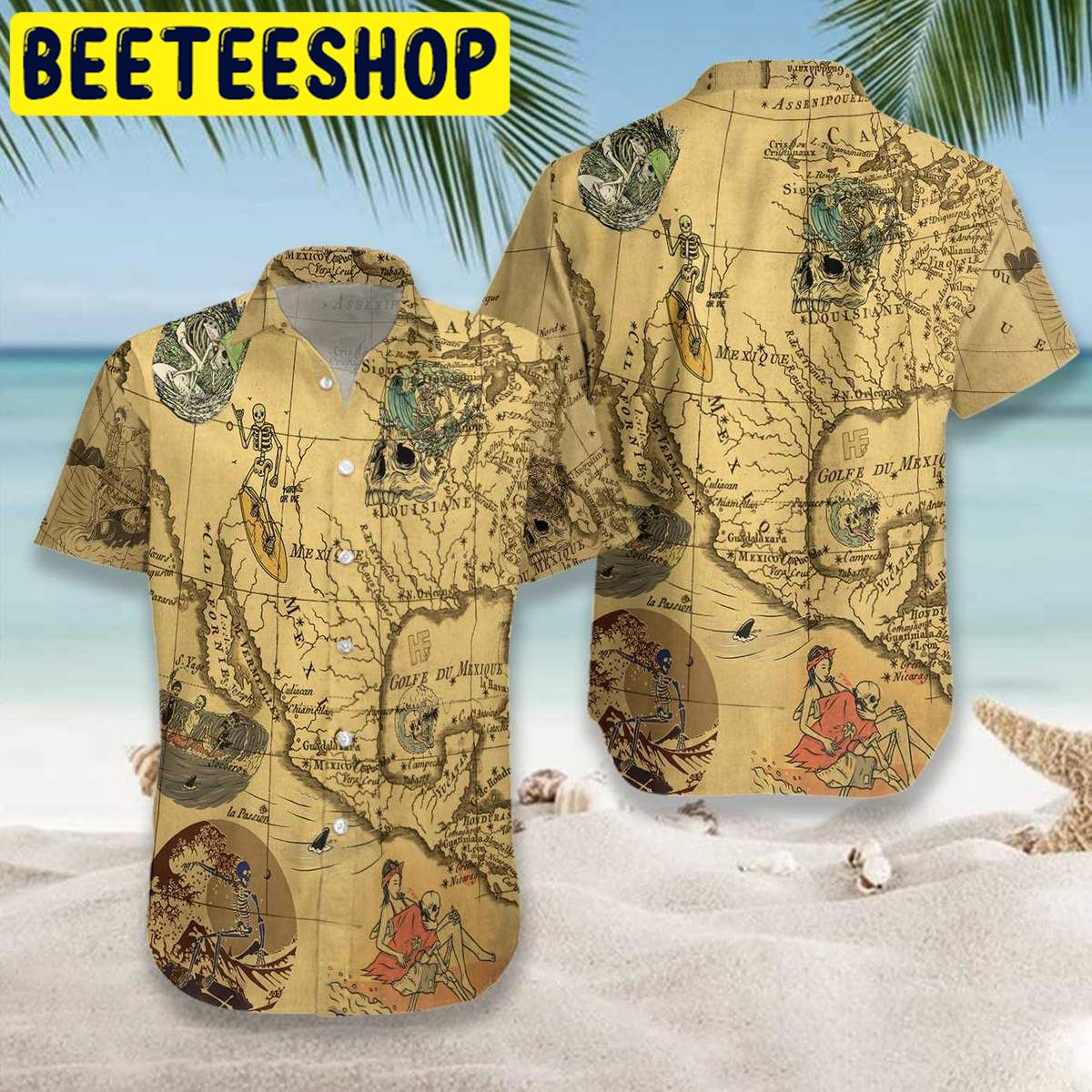 Skeleton Surfing Halloween Hawaiian Shirt Skeleton Surfing Halloween Hawaiian Shirt