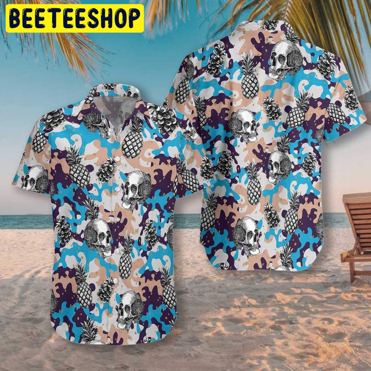 Skull Camouflage Pattern Trending Hawaiian Shirt Skull Camouflage Pattern Trending Hawaiian Shirt