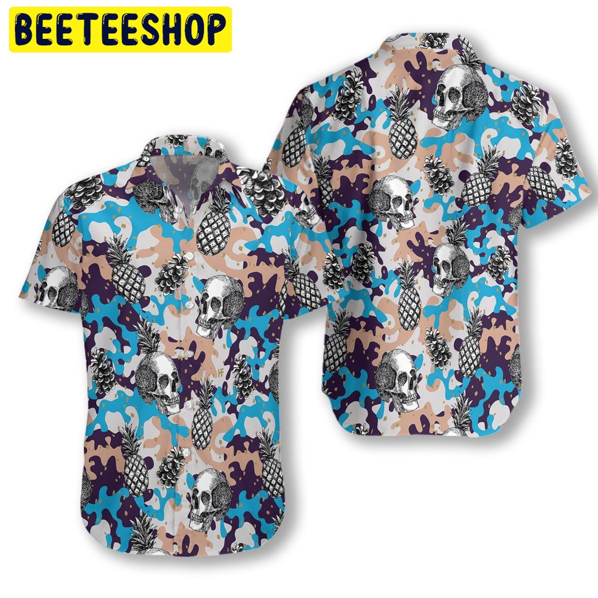 Skull Camouflage Pattern Trending Hawaiian Shirt Skull Camouflage Pattern Trending Hawaiian Shirt