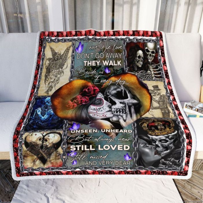 Skull Couple Those We Love Don't Go Away They Walk Beside Us Every Day Comfy Sofa Throw Blanket Skull Couple Those We Love Don't Go Away They Walk Beside Us Every Day Comfy Sofa Throw Blanket