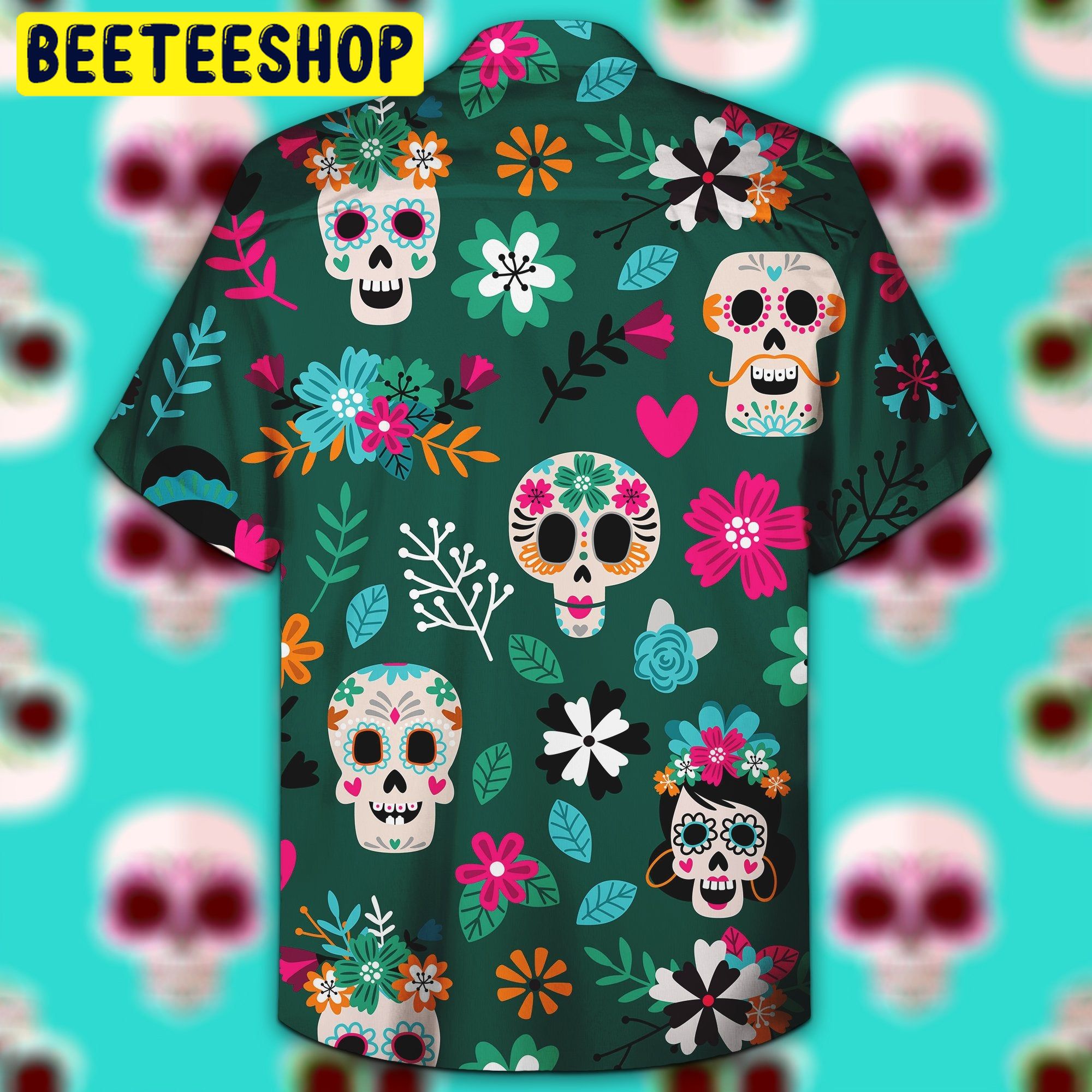Skull Flower All Over Printed Trending Hawaiian Shirt Skull Flower All Over Printed Trending Hawaiian Shirt