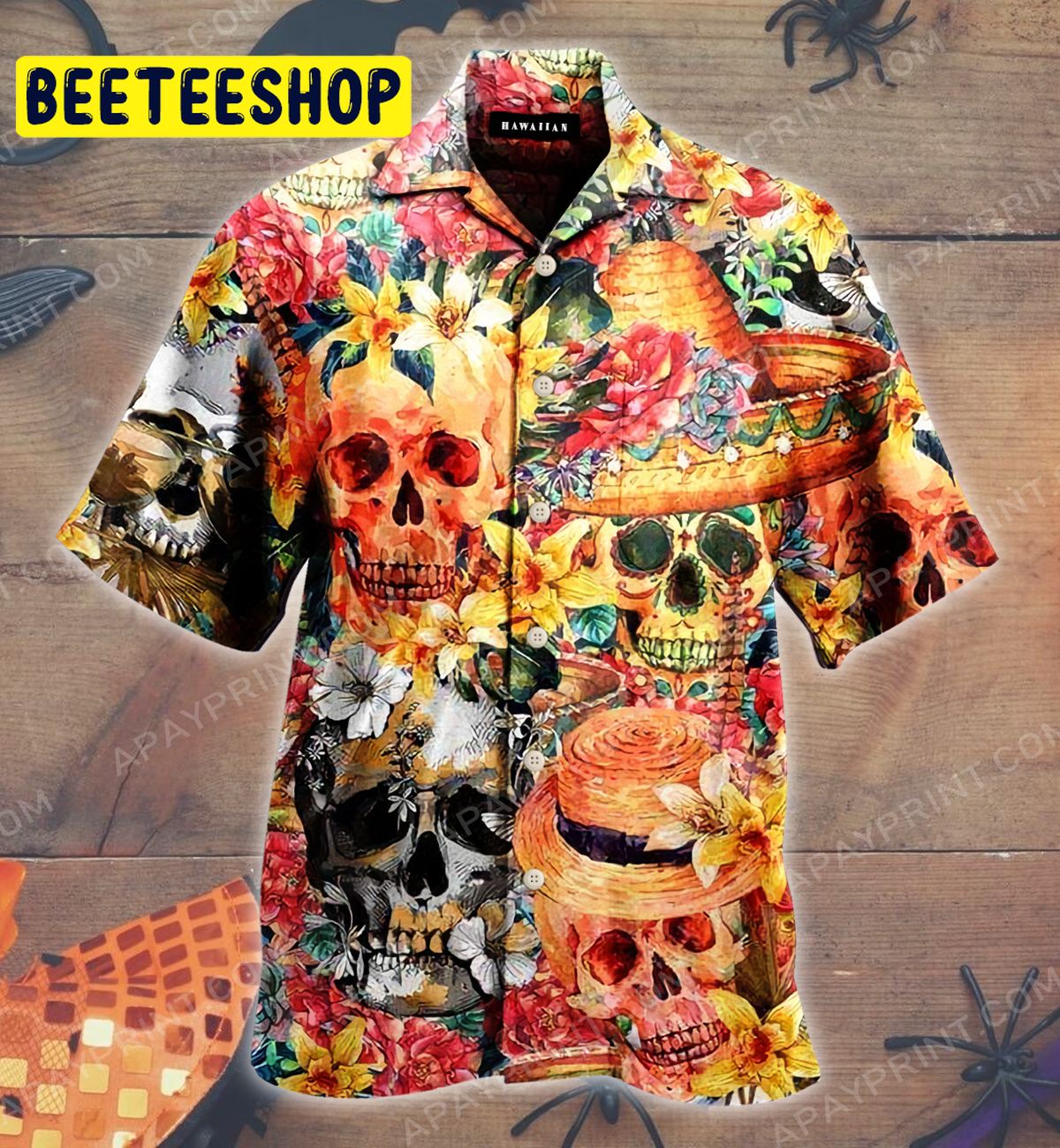 Skull Flowers - Day Of The Dead Trending Hawaiian Shirt Skull Flowers - Day Of The Dead Trending Hawaiian Shirt