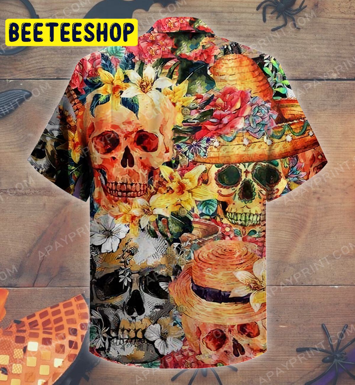 Skull Flowers - Day Of The Dead Trending Hawaiian Shirt Skull Flowers - Day Of The Dead Trending Hawaiian Shirt