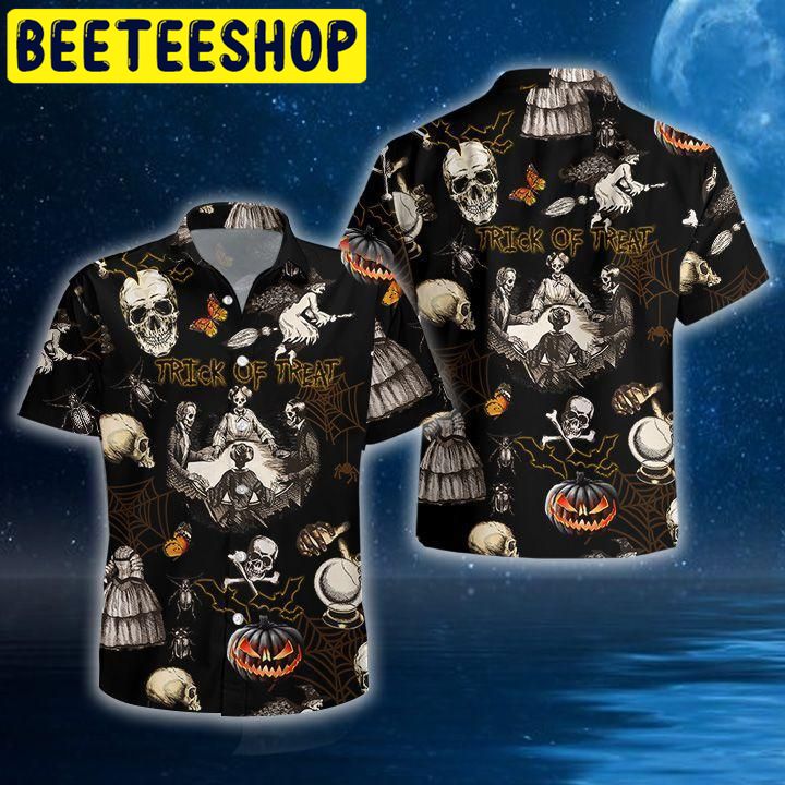 Skull Halloween Hawaiian Shirt Skull Halloween Hawaiian Shirt