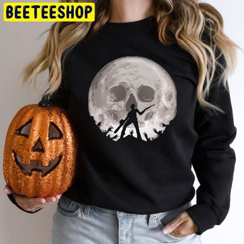 Skull Moon Evil Dead Halloween Trending Unisex T-Shirt Skull Moon Evil Dead Halloween Trending Unisex T-Shirt